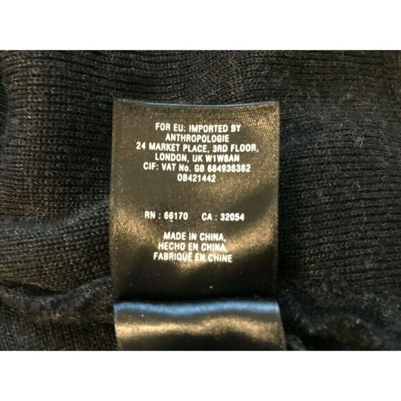 ANTHROPOLOGIE MOTH Swing Coat Sweater Womens Size Small Dark Gray Faux Pockets - Picture 8 of 9